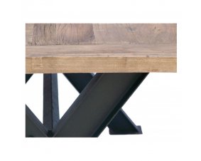 Table à manger style industriel bois massif 300 cm DAKOTA