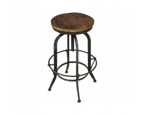 Tabouret de bar industriel bois et métal CESAR