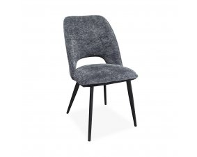 Chaise gris anthracite tissu moderne ROXANE