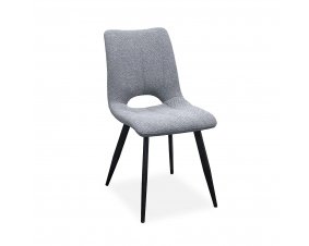Chaise tissu gris clair moderne SYLVIE