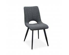 Chaise tissu gris foncé moderne SYLVIE