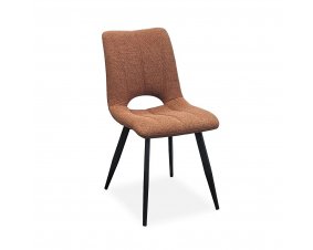 Chaise tissu terracotta moderne SYLVIE