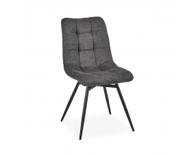 Chaise capitonnée tissu anthracite moderne ANGELA