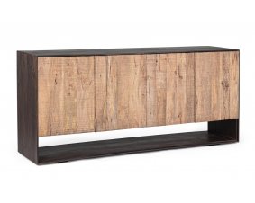 Buffet bois massif contemporain 4 portes HUNTER