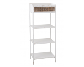 Etagère en métal blanc style scandinave 140cm MONA