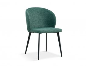 Lot de 2 chaises design tissu vert MANEL