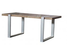 Table à manger bois et métal industriel HARLEM