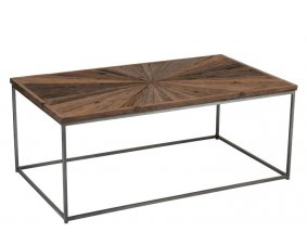 Table basse bois et métal 120cm industriel SHANY