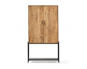 Armoire 2 portes scandinave bois massif d'acacia NICK