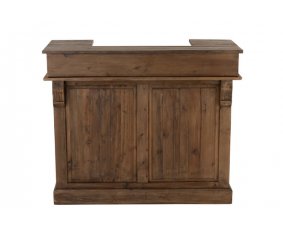 Bar vintage en bois recyclé 2 tiroirs 120cm JACK