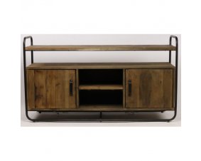 Buffet style industriel bois massif et métal 180cm BUFFY