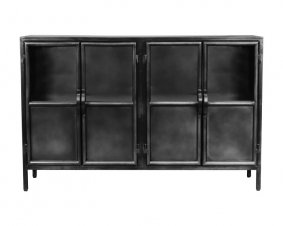 Buffet industriel en métal noir 140cm SLATE