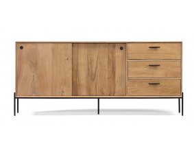 Buffet scandinave bois d'acacia portes coulissantes 180cm NICK