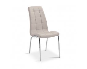 Lot de 2 chaises capitonnées beiges moderne VEDETTE