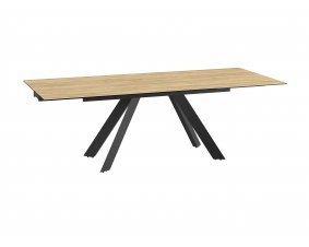 Table céramique extensible coloris chêne clair ONTARIO
