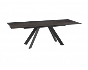 Table à manger céramique extensible effet acier rouillé ONTARIO