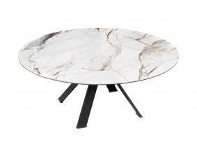 Table ronde céramique avec rallonge 190cm JULIE