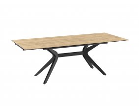 Table rectangulaire extensible céramique bois clair IMPULSION