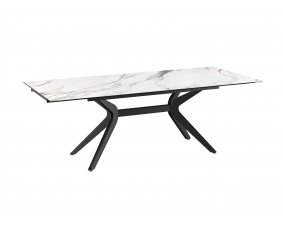 Table à manger extensible céramique marbrée brillante IMPULSION