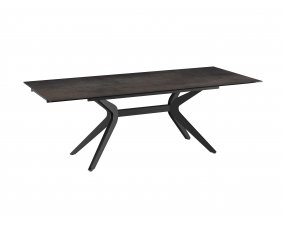Table de repas extensible céramique acier effet rouillé IMPULSION