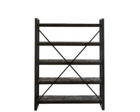 Etagère industrielle en bois de manguier noir et métal JACK