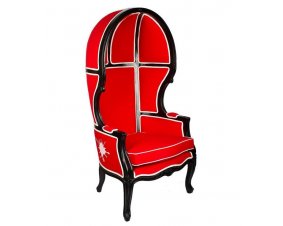 Fauteuil carrosse rouge design COLORFULL