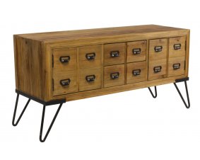 Commode industrielle bois et métal avec 12 tiroirs JOSY