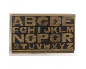 Buffet alphabet en bois massif recyclé industriel ALFABETO