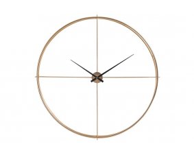 Horloge ronde en métal or GOLD