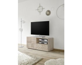 Meuble TV beige avec motifs moderne NATURA