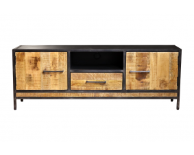 Meuble TV industriel manguier et métal 160cm KYNA