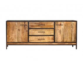 Buffet industriel bois massif et métal 200cm KYNA