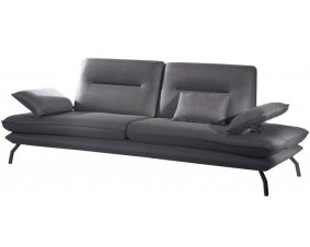 Canapé 2 places moderne en tissu anthracite DELIA