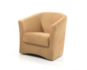 Fauteuil cabriolet moderne en tissu jaune POP