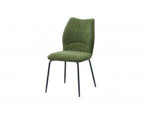 Chaise tissu vert moderne ELSA