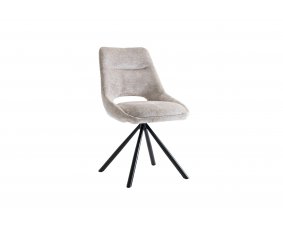 Chaise moderne tissu beige MARIE