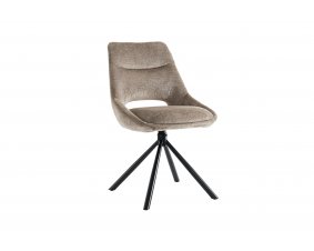 Chaise moderne tissu taupe MARIE