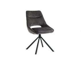 Chaise moderne tissu gris MARIE