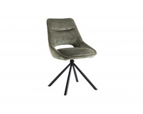 Chaise moderne tissu vert MARIE