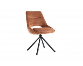 Chaise moderne tissu terracotta MARIE