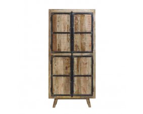 Armoire industrielle bois massif manguier 4 portes MEERA 