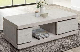 Table De Salon Style Contemporain Coloris Bois Gris Kube 201