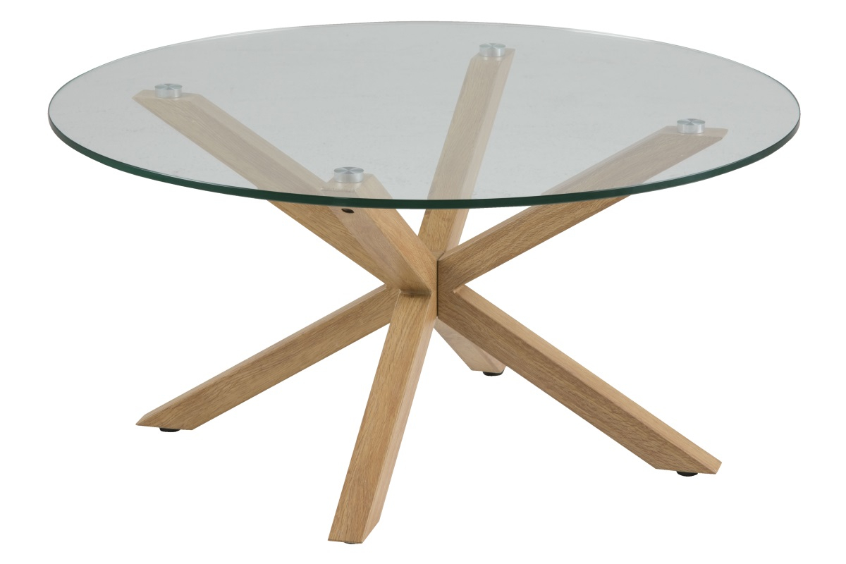 Table De Salon Scandinave Ronde En Verre Goteborg 2665