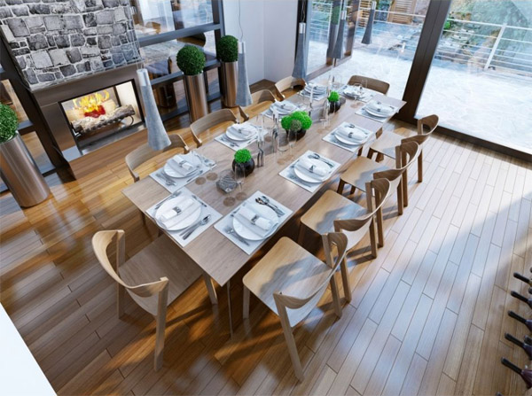 Table à manger en bois massif